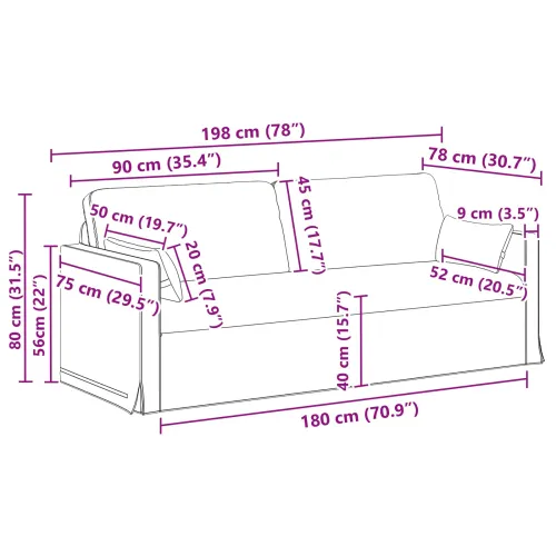 Sofa Tamnozelena 158 x 78 x 80 cm tkanina - Tamnozelena 140 cm Cijena