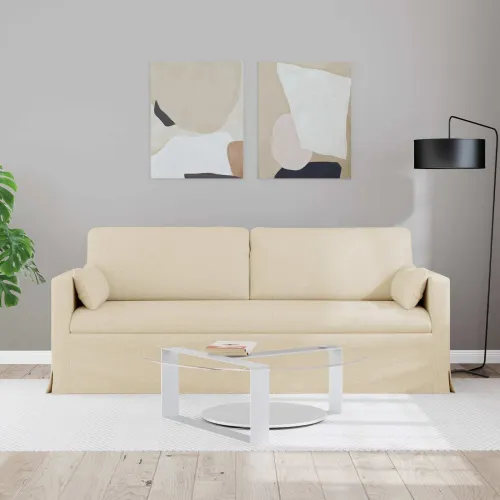 Sofa Krema 198 x 78 x 80 cm tkanina - Krema 180 cm Cijena