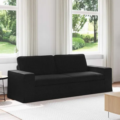 Sofa Crna 222 x 80 x 82 cm tkanina - Crna 180 cm Cijena