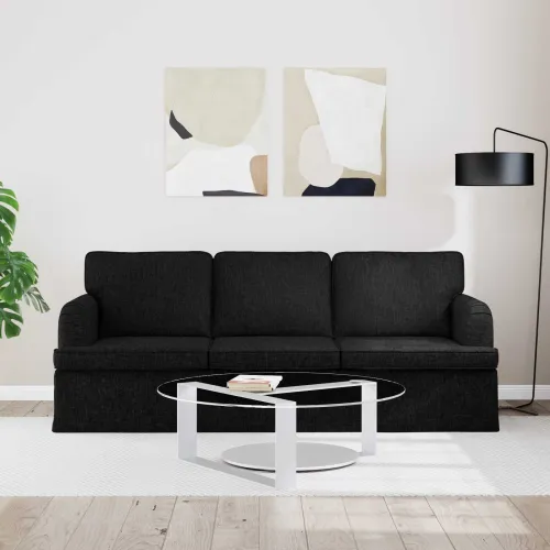 Sofa Crna 201 x 80 x 85 cm tkanina - Crna 180 cm Cijena