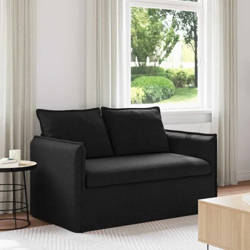 Sofa Crna 136 x 82 x 85 cm tkanina - Crna 120 cm Cijena