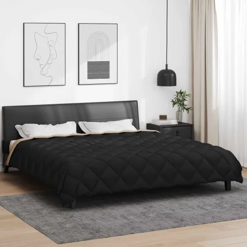 Zimska pokrivača 200 x 240 cm 450 gsm Crna i taupe - Crna i taupe 200 x 240 cm Cijena