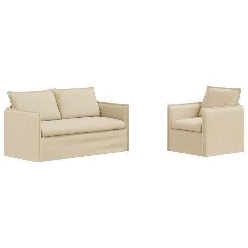 Set sofe 2 kom. Krem Tkanina - Krem 1 sjedalo +2 sjedala (140 cm) Cijena