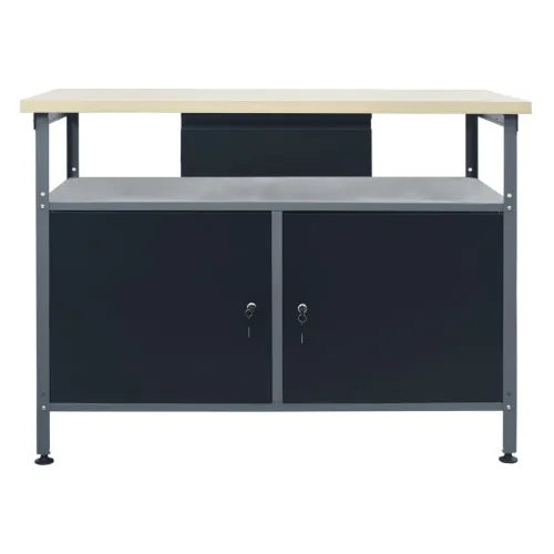 Radni stol crni 120 x 60 x 85 cm čelični Cijena
