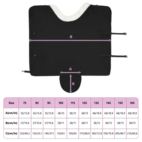 Pokrivač za konje Crna 155 cm Polartec - 155 cm Crna Cijena