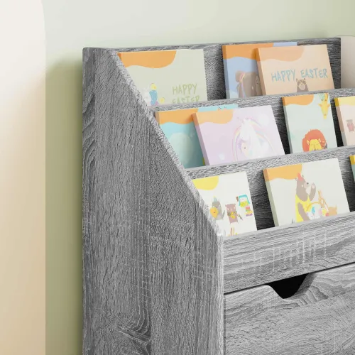Polica za knjige za djecu Siva Sonoma 60 x 29,5 x 69 cm - Sivi hrast sonoma Cijena