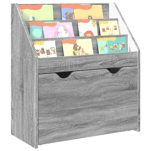 Polica za knjige za djecu Siva Sonoma 60 x 29,5 x 69 cm - Sivi hrast sonoma Cijena