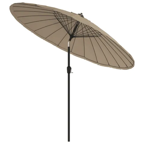 Vanjski suncobran s aluminijskim stupom 250 cm smeđesivi - Sivo-smeđa Cijena