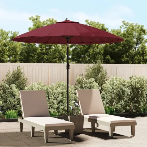 Vanjski suncobran s aluminijskim stupom 250 cm bordo - Bordo crvena Cijena