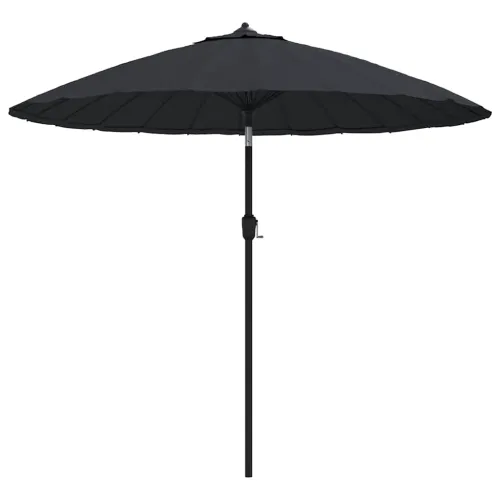 Vanjski suncobran s aluminijskim stupom 250 cm crni - Crna Cijena