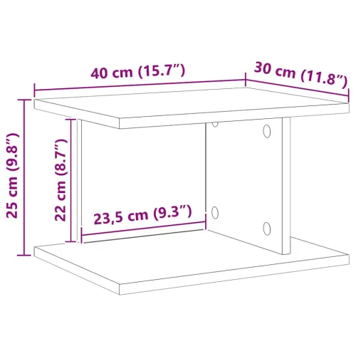 Noćni ormarić 2 kom. Siva Sonoma 40 x 30 x 25 cm - Sivi hrast sonoma 2 Cijena