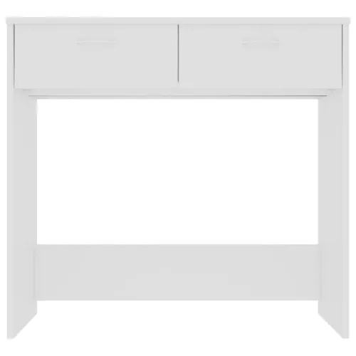 Radni stol bijeli 80 x 40 x 75 cm od konstruiranog drva - Bijela Bijela Cijena