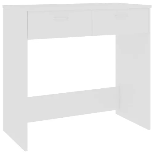 Radni stol bijeli 80 x 40 x 75 cm od konstruiranog drva - Bijela Bijela Cijena