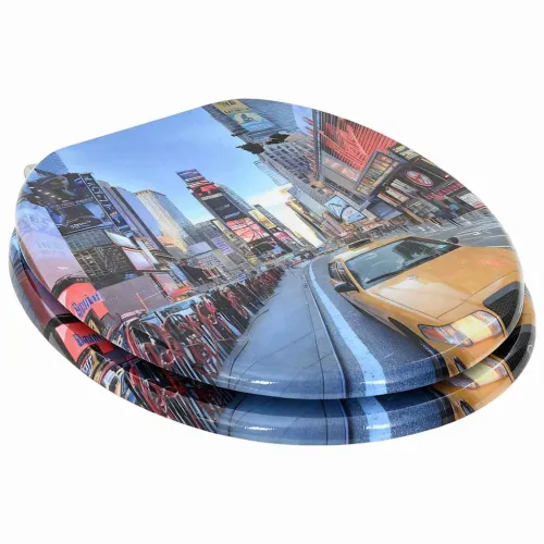 Toaletna sjedala s mekim zatvaranjem Šareni 44 x 38 cm - 1 New York Da Cijena