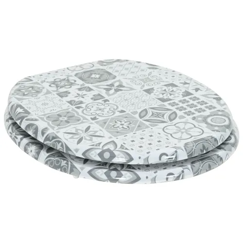 Toaletna sjedala s mekim zatvaranjem Sivi 44 x 38 cm MDF ploča - 1 Porculan Ne Cijena