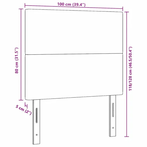 LED glava kreveta s LED trakama Krema 100 cm Kordura tekstil - Krema 100 cm Visoki uzglavlje Cijena