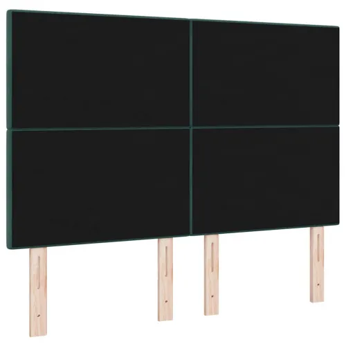 LED glava kreveta s LED trakama Zelena 160 cm Baršun - Tamnozelena 160 cm Visoki uzglavlje Cijena