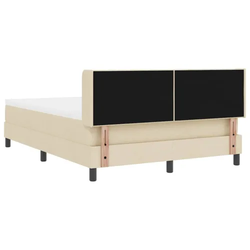 Box spring krevet s uzglavljem Krema 200 x 160 cm tkanina - Krema 160 x 200 cm Prošiveno gumbima Cijena