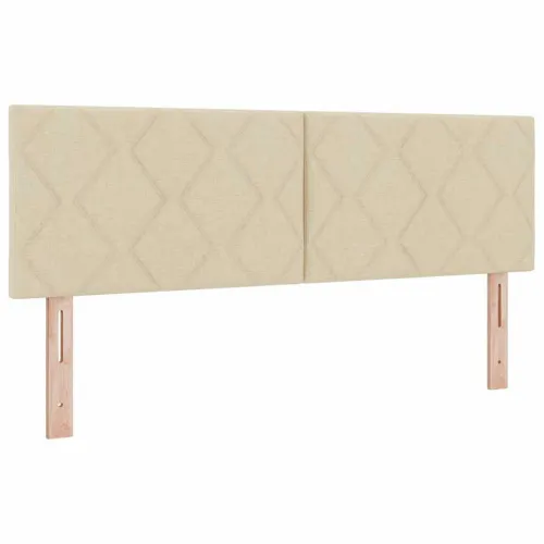 Box spring krevet s uzglavljem Krema 200 x 160 cm tkanina - Krema 160 x 200 cm Prošiveno gumbima Cijena