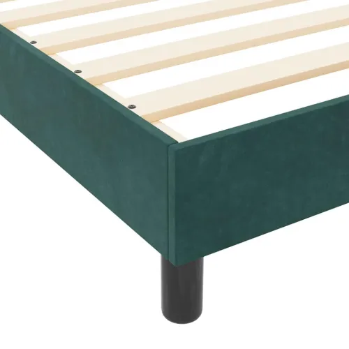 Box spring krevet Tamnozelena 140 x 190 cm Baršun - Tamnozelena 140 x 190 cm Kristal s dugmadima Cijena