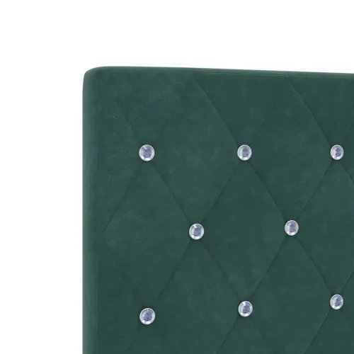 Box spring krevet Tamnozelena 140 x 200 cm Baršun - Tamnozelena 140 x 200 cm Kristal s dugmadima Cijena