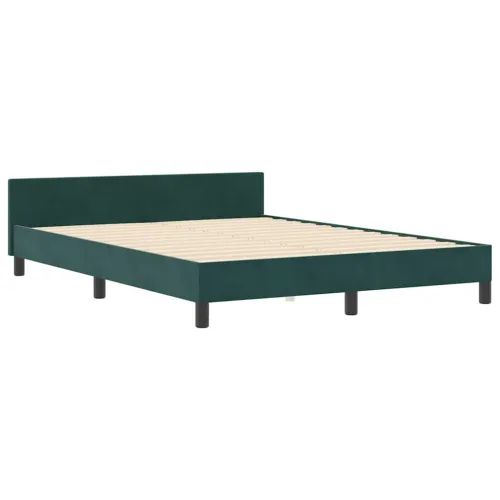 Box spring krevet Tamnozelena 140 x 200 cm Baršun - Tamnozelena 140 x 200 cm Kristal s dugmadima Cijena