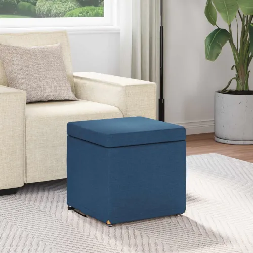 Stolica Plava 41 x 41 x 40 cm Tkanina i konstruirano drvo - Plava 40 cm Tkanina Cijena