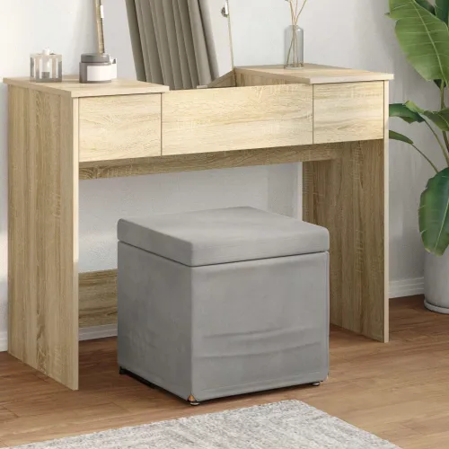 Stolica Svijetlo siva 41 x 41 x 40 cm - Svjetlosiva 40 cm Baršun Cijena