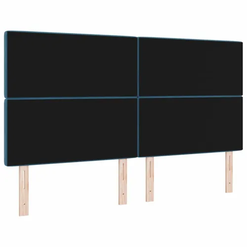 LED glava kreveta s LED trakama Tamno plava 180 cm Baršun - Tamno plava 180 cm Visoki uzglavlje Cijena