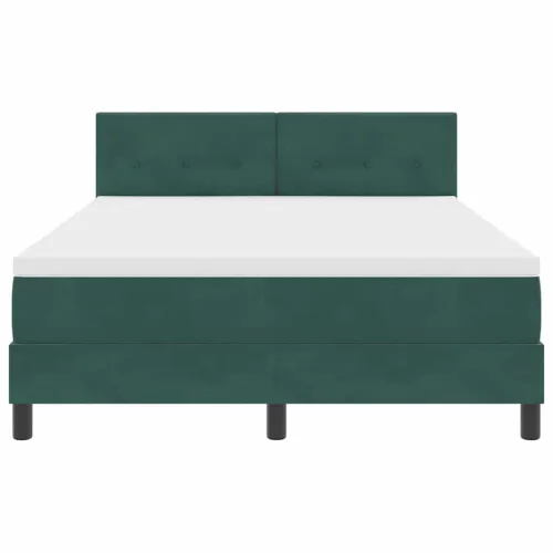 LED Box Spring Krevet Tamnozelena 160 x 200 cm Baršun - Tamnozelena 160 x 200 cm Prošiveno gumbima Cijena