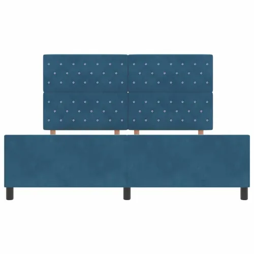 Box spring krevet Tamno plava 180 x 200 cm Baršun - Tamno plava 180 x 200 cm Kristal s dugmadima Cijena