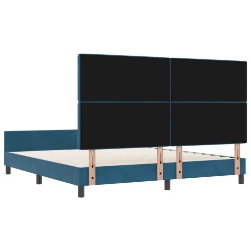Box spring krevet Tamno plava 180 x 200 cm Baršun - Tamno plava 180 x 200 cm Kristal s dugmadima Cijena