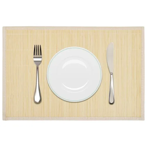 242107 6 Bamboo Placemats 30 x 45 cm Natural - Bež Cijena