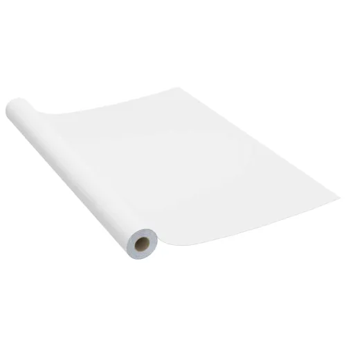 Samoljepljiva folija za namještaj bijela 500 x 90 cm PVC - Bijela 1 Bijela Cijena