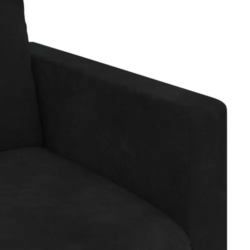 Sofa Crna 198 x 78 x 80 cm Baršun - Crna 180 cm Cijena