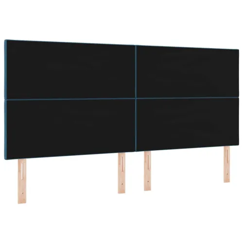 LED glava kreveta Tamno plava 200 cm Baršun - Tamno plava 200 cm Visoki uzglavlje Cijena