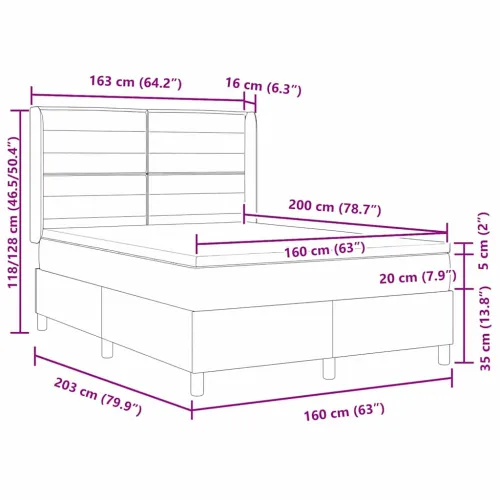 Box spring krevet s madracem Crna 160 x 200 cm tkanina - Crna 160 x 200 cm Dizajn linija Cijena