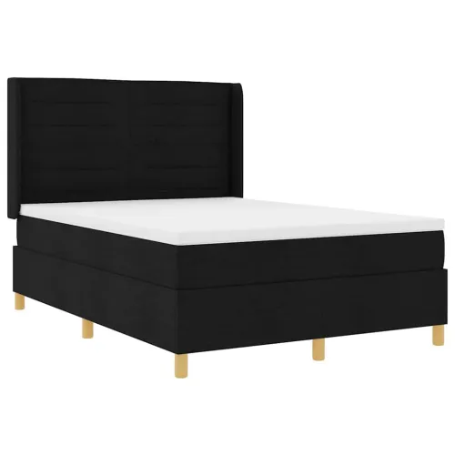 Box spring krevet s madracem Crna 160 x 200 cm tkanina - Crna 160 x 200 cm Dizajn linija Cijena