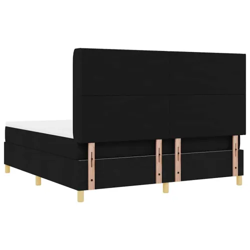 Box spring krevet s uzglavljem Crna 180 x 200 cm tkanina - Crna 180 x 200 cm Prošiveno gumbima Cijena