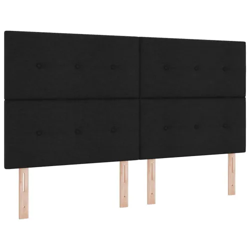 Box spring krevet s uzglavljem Crna 180 x 200 cm tkanina - Crna 180 x 200 cm Prošiveno gumbima Cijena