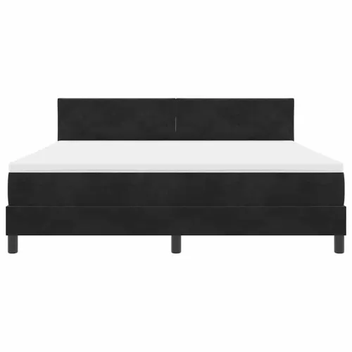 LED Box Spring Krevet s uzglavljem Crna 180 x 200 cm Baršun - Crna 180 x 200 cm Dizajn s rombovima Cijena