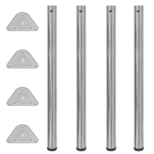 4 noge za stol podesive visine boja brušenog nikla 870 mm - Brušeni nikal 870 mm 4 1 Cijena