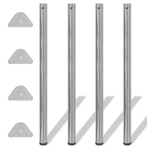4 noge za stol podesive visine boja brušenog nikla 1100 mm - Brušeni nikal 1100 mm Cijena
