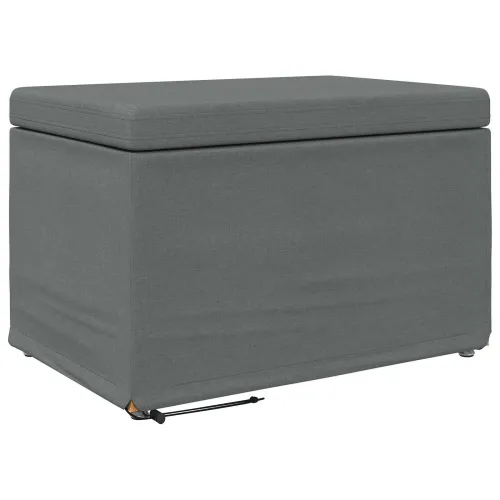 Stolica Tamno siva 61 x 41 x 40 cm Tkanina i konstruirano drvo - Tamnosiva 60 cm Tkanina Cijena