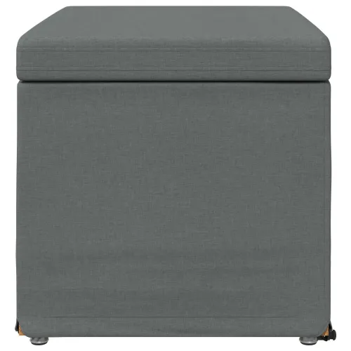 Stolica Tamno siva 61 x 41 x 40 cm Tkanina i konstruirano drvo - Tamnosiva 60 cm Tkanina Cijena