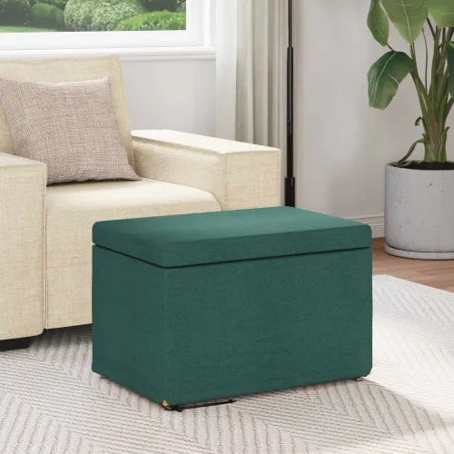 Stolica Tamnozelena 61 x 41 x 40 cm Tkanina i konstruirano drvo - Tamnozelena 60 cm Tkanina Cijena