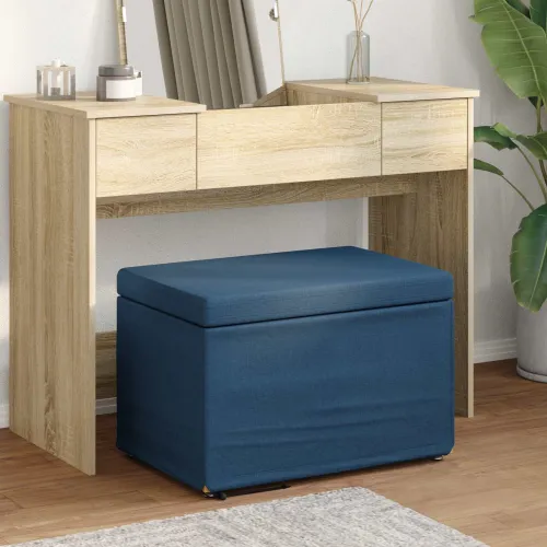 Stolica Plava 61 x 41 x 40 cm Tkanina i konstruirano drvo - Plava 60 cm Tkanina Cijena