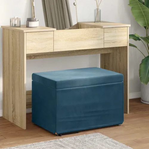 Stolica Plava 61 x 41 x 40 cm Svileni i Fino Radeći Drvo - Plava 60 cm Baršun Cijena