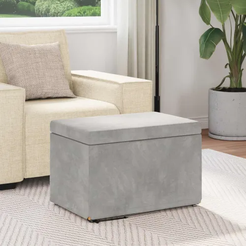 Stolica Svijetlo siva 61 x 41 x 40 cm - Svjetlosiva 60 cm Baršun Cijena