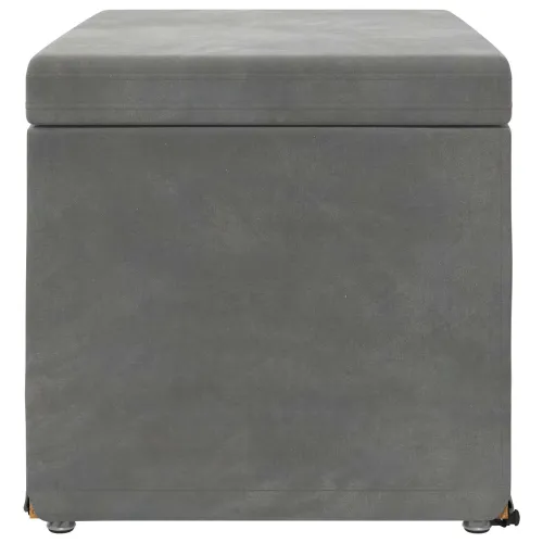Stolica Tamno siva 61 x 41 x 40 cm Svileni i Fino Radeći Drvo - Tamno siva 60 cm Baršun Cijena